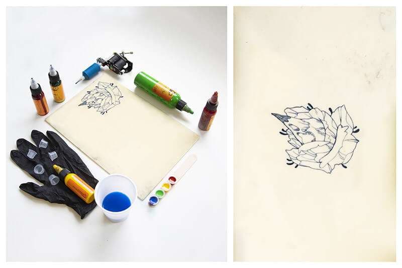 Strumenti del corso tatuaggio e disegno