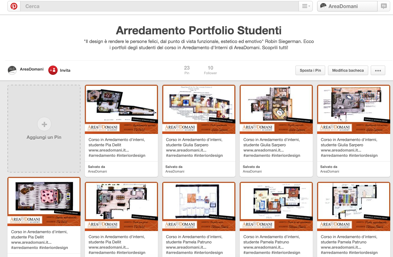 Interior design su Pinterest: i portfoli di AreaDomani