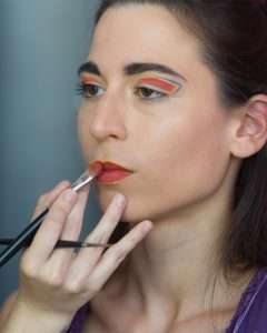 fashion make-up artist trucco geometrico