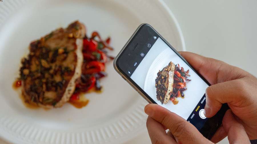 fare foto al cibo con smartphone
